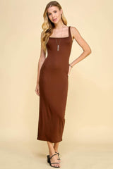 Square Neck Tank Maxi Dress - Fit Me For 20