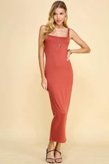Square Neck Tank Maxi Dress - Fit Me For 20