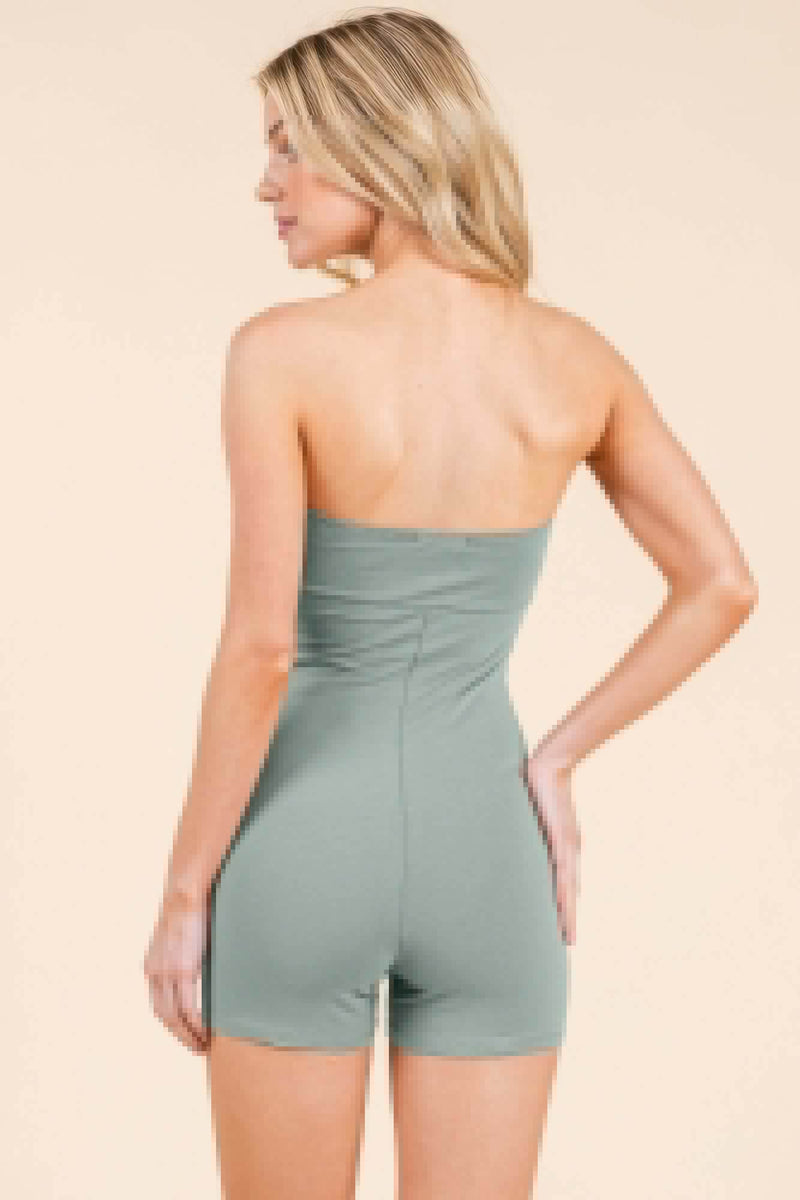 Strapless Twisted Detail Biker Suit - Fit Me For 20