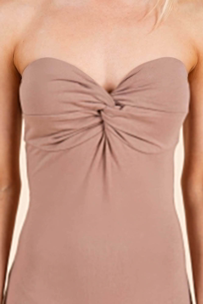 Strapless Twisted Detail Biker Suit - Fit Me For 20