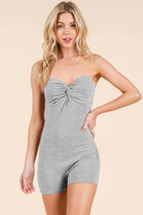 Strapless Twisted Detail Biker Suit - Fit Me For 20