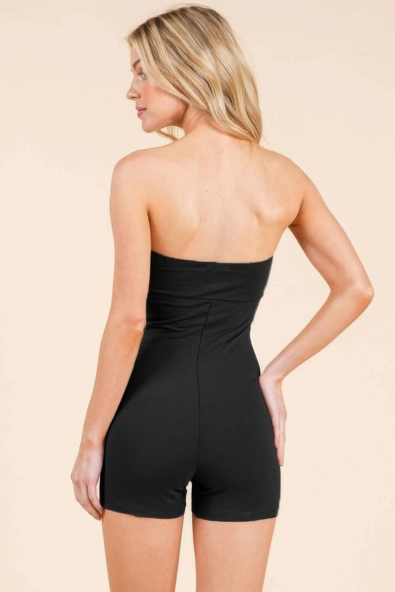 Strapless Twisted Detail Biker Suit - Fit Me For 20