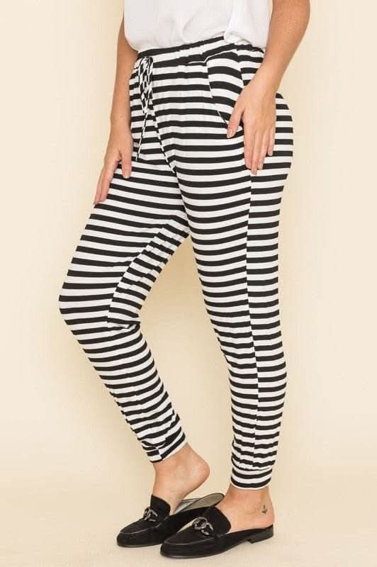 Stripe Drawstring Jogger - Fit Me For 20