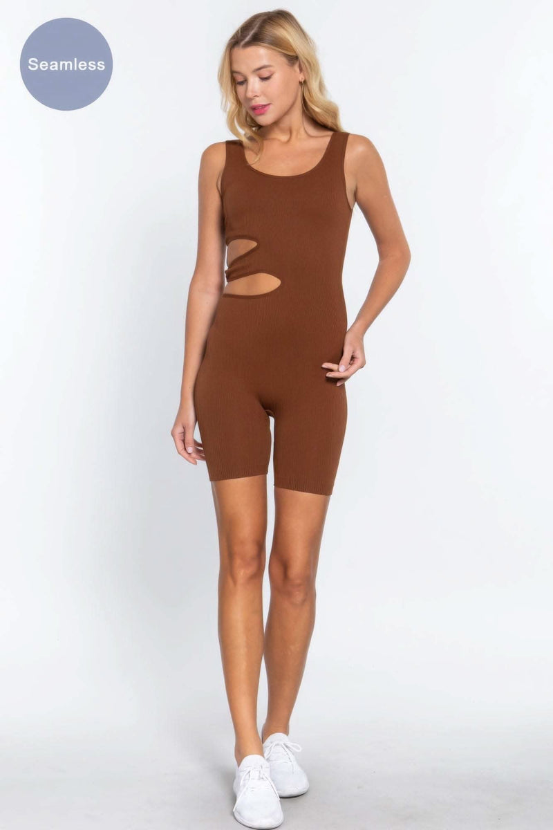 Suave Cut-out Seamless Romper - Fit Me For 20