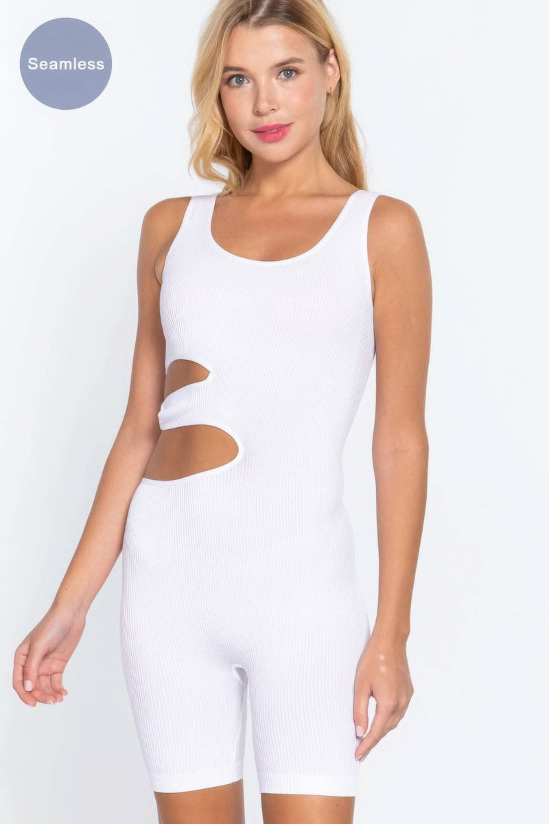 Suave Cut-out Seamless Romper - Fit Me For 20