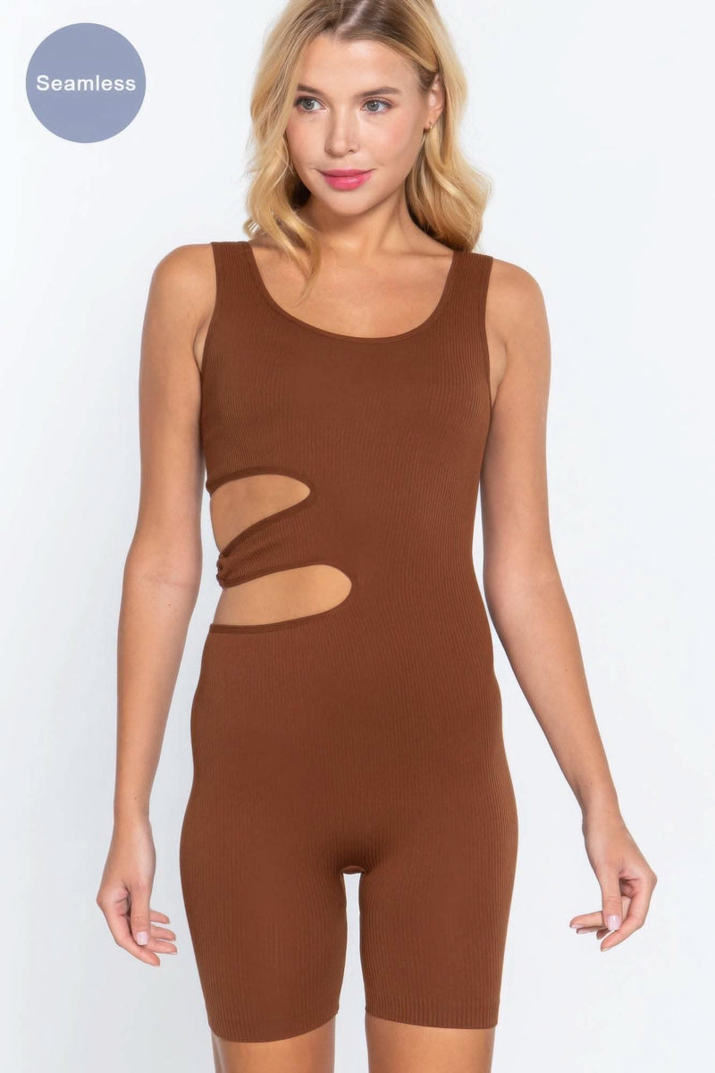 Suave Cut-out Seamless Romper - Fit Me For 20