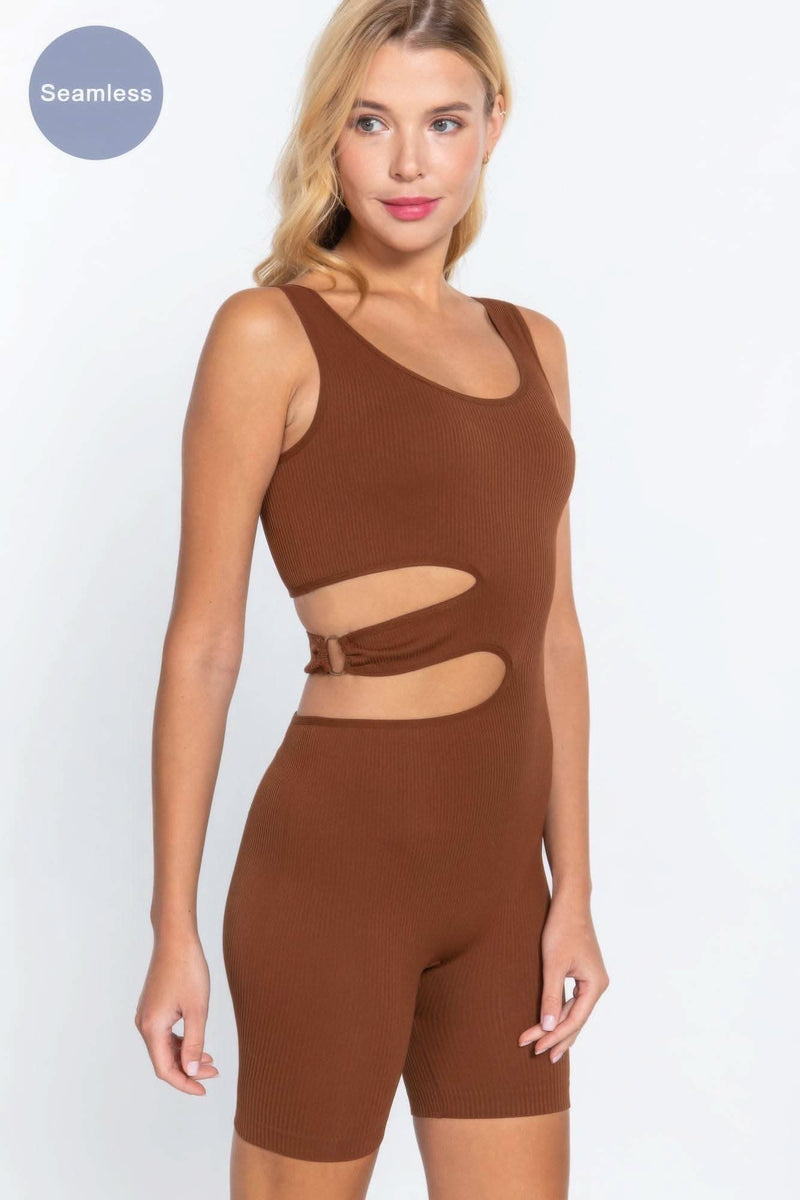 Suave Cut-out Seamless Romper - Fit Me For 20