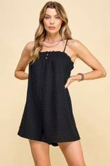 Swiss Dot Woven Romper - Fit Me For 20