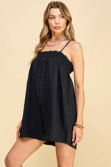 Swiss Dot Woven Romper - Fit Me For 20