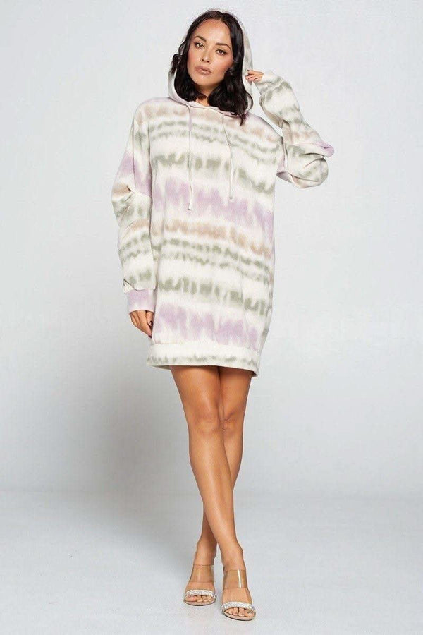 Terry Brushed Print Sweater Dress - Fit Me For 20