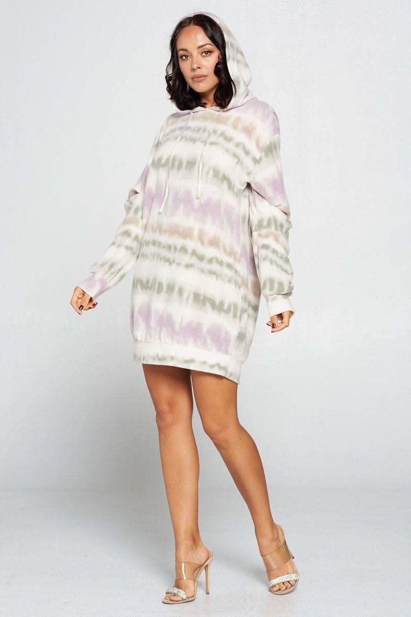 Terry Brushed Print Sweater Dress - Fit Me For 20