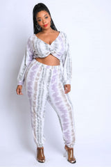 Tie Die Off Shoulder Set - Fit Me For 20
