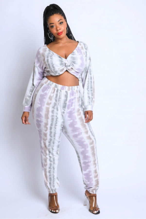 Tie Die Off Shoulder Set - Fit Me For 20