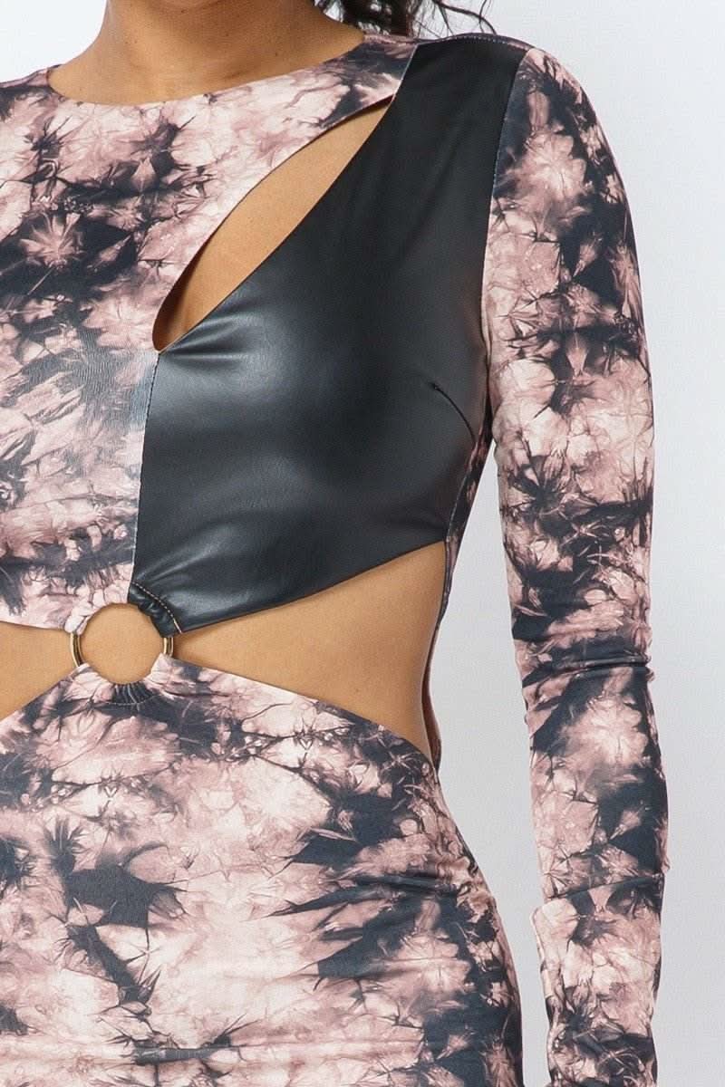Tie Dye Long Sleeve Midi Dress - Fit Me For 20