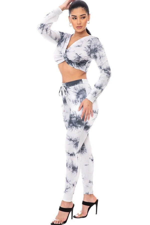 Tie Dye Ribbed Sweater Set - Fit Me For 20