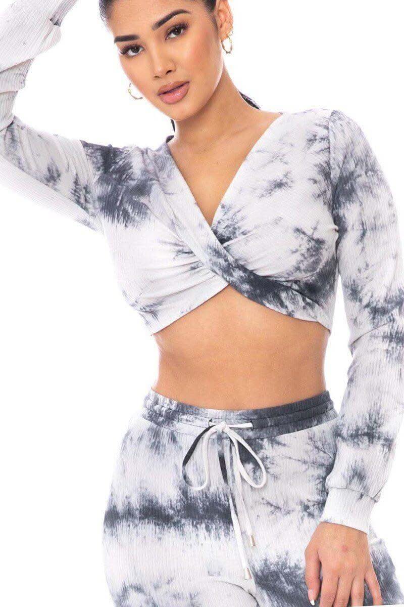 Tie Dye Ribbed Sweater Set - Fit Me For 20