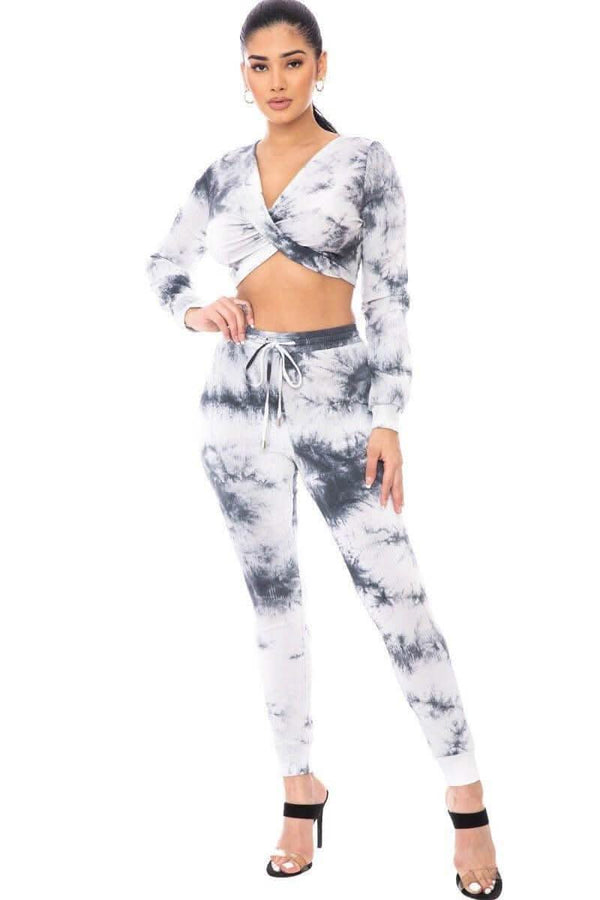 Tie Dye Ribbed Sweater Set - Fit Me For 20