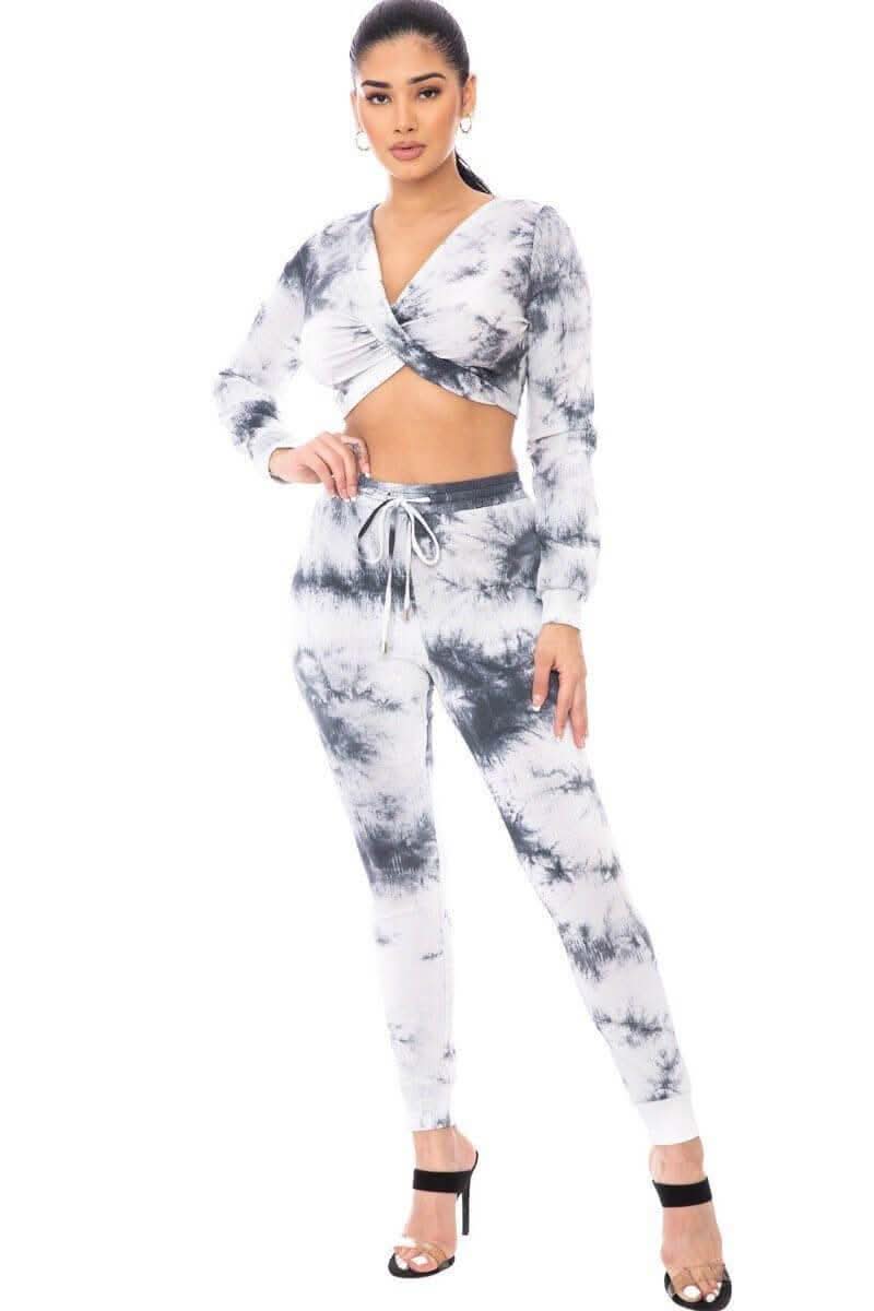 Tie Dye Ribbed Sweater Set - Fit Me For 20