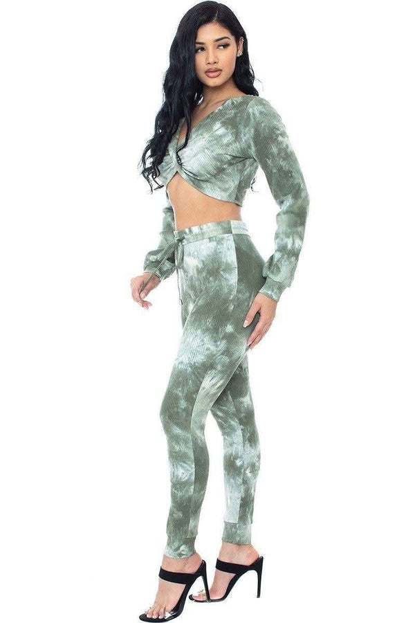 Tie Dye Ribbed Sweater Set - Fit Me For 20