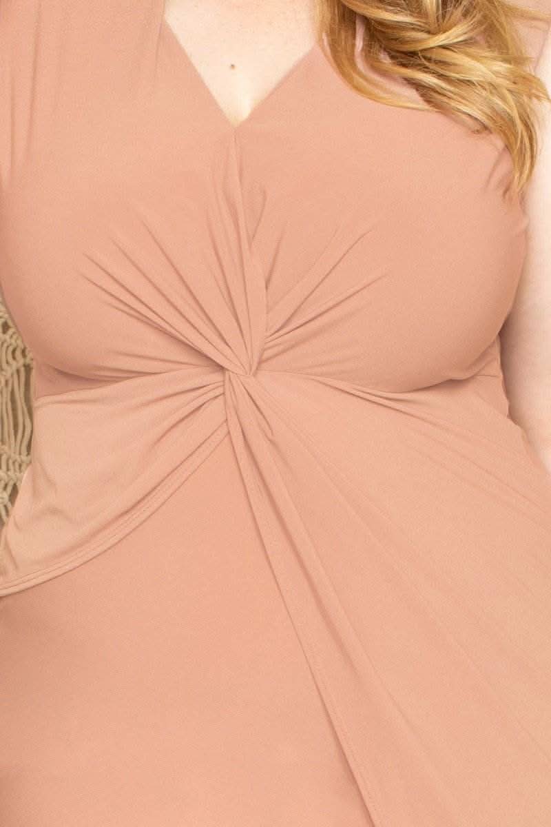 Twist Waist Plus Size Mini Dress - Fit Me For 20