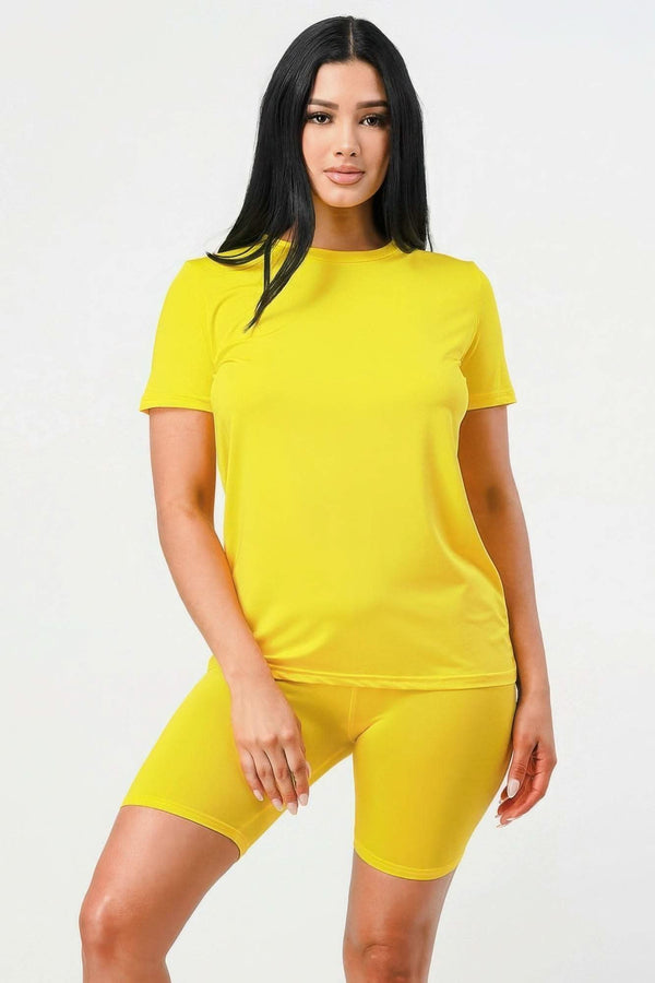 Two Pieces Top And Biker Sets - Fit Me For 20