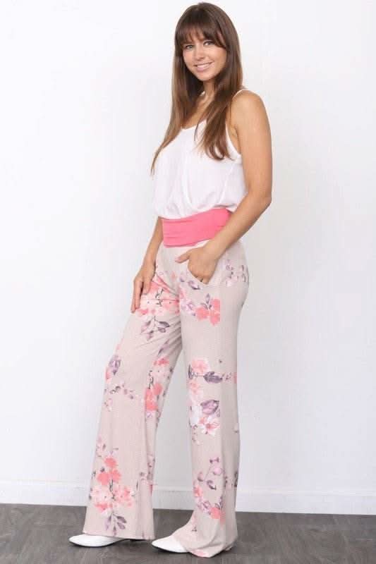 Vintage Floral Wide Leg Pants - Fit Me For 20