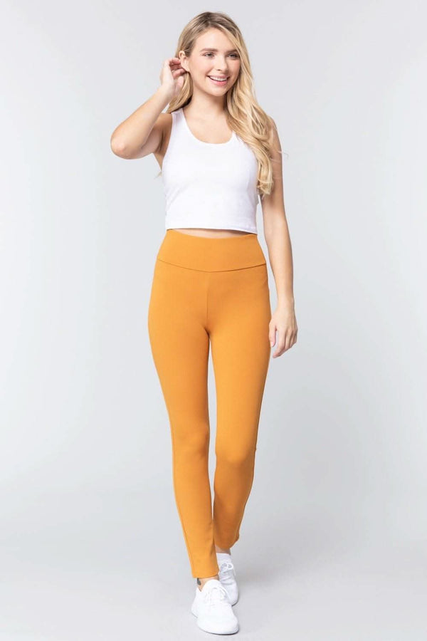 Waist Band Long Ponte Pants - Fit Me For 20