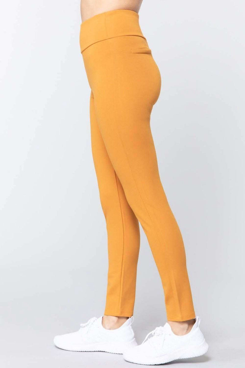 Waist Band Long Ponte Pants - Fit Me For 20