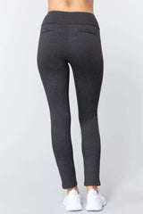 Waist Band Long Ponte Pants - Fit Me For 20