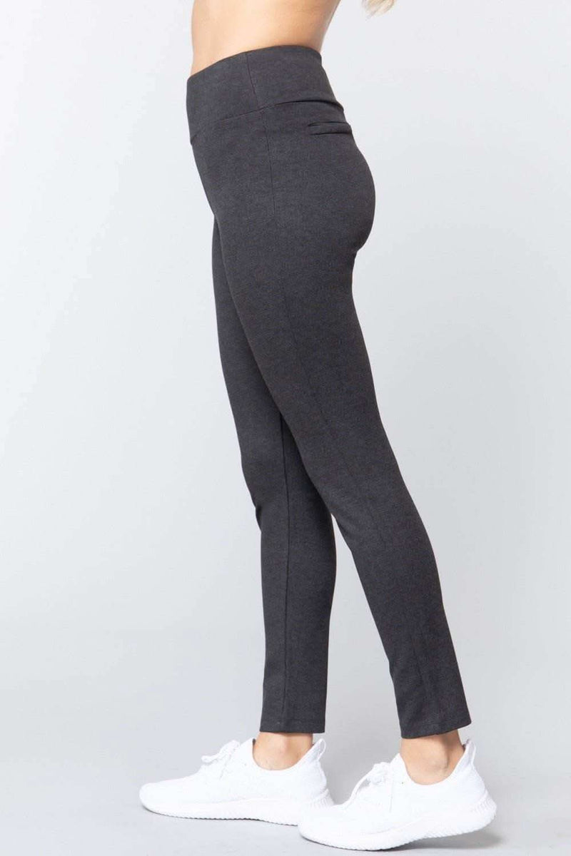 Waist Band Long Ponte Pants - Fit Me For 20