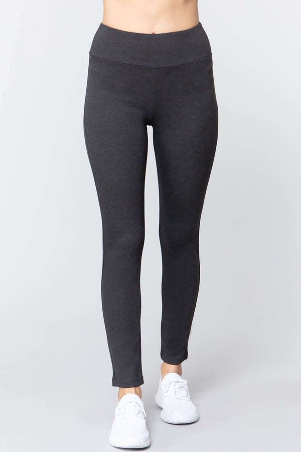 Waist Band Long Ponte Pants - Fit Me For 20
