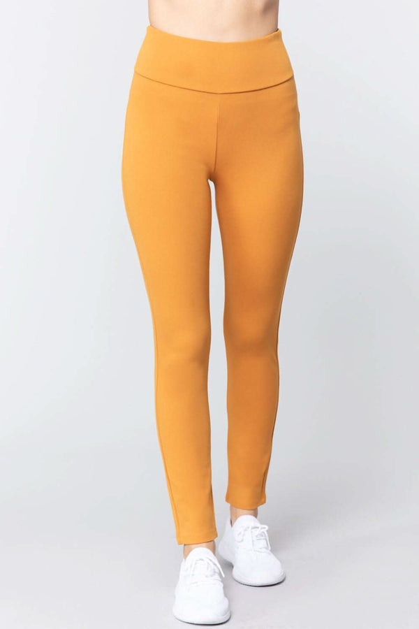 Waist Band Long Ponte Pants - Fit Me For 20